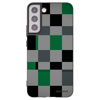 Picasee crna silikonska maskica za Samsung Galaxy S22+ 5G - Block Grid