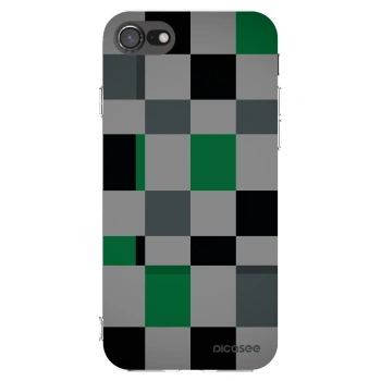 Picasee silikonska prozirna maskica za Apple iPhone SE 2022 - Block Grid