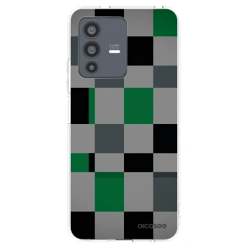 Picasee silikonska prozirna maskica za Vivo V23 5G - Block Grid