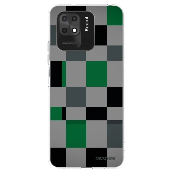 Picasee silikonska prozirna maskica za Xiaomi Redmi 10C - Block Grid