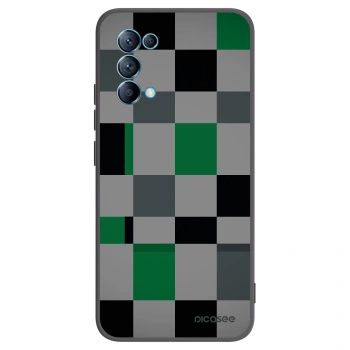 Picasee crna silikonska maskica za OPPO Reno 5 5G - Block Grid