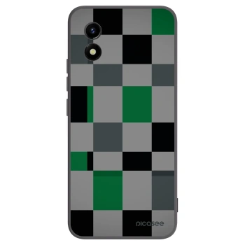 Picasee crna silikonska maskica za Vivo Y01 - Block Grid