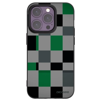Picasee crna silikonska maskica za Apple iPhone 14 Pro - Block Grid