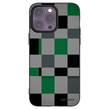 Picasee crna silikonska maskica za Apple iPhone 14 Pro Max - Block Grid