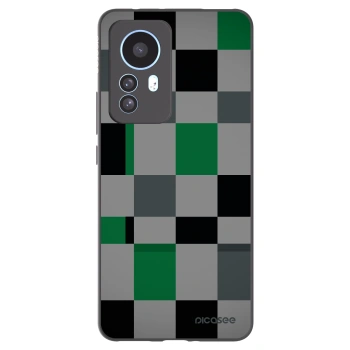 Picasee crna silikonska maskica za Xiaomi 12T Pro - Block Grid
