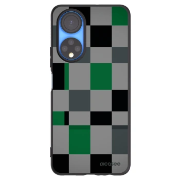 Picasee crna silikonska maskica za Honor X7 - Block Grid
