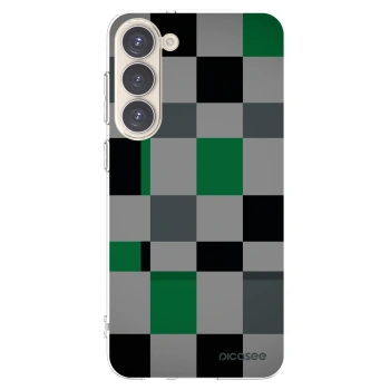 Picasee silikonska prozirna maskica za Samsung Galaxy S23+ 5G - Block Grid