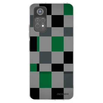 Picasee silikonska prozirna maskica za Xiaomi Redmi Note 11S 5G - Block Grid