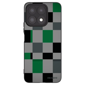 Picasee crna silikonska maskica za Honor X8a - Block Grid