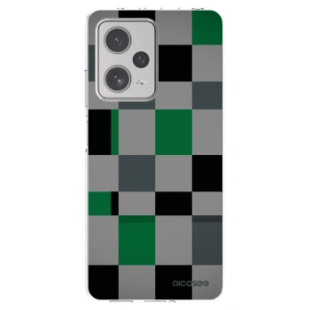 Picasee silikonska prozirna maskica za Xiaomi Redmi Note 12 Pro+ 5G - Block Grid