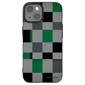 Picasee crna silikonska maskica za Apple iPhone 15 - Block Grid