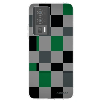Picasee silikonska prozirna maskica za Xiaomi Poco F5 Pro 5G - Block Grid