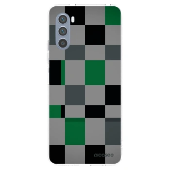 Picasee silikonska prozirna maskica za Motorola Moto G62 - Block Grid