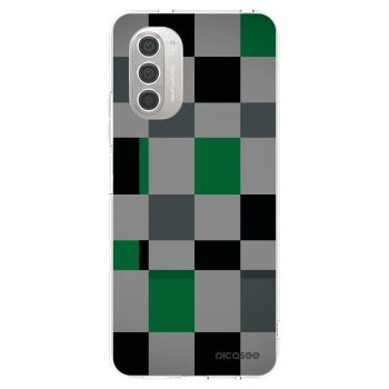 Picasee silikonska prozirna maskica za Motorola Moto G51 - Block Grid