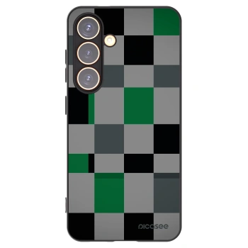 Picasee crna silikonska maskica za Samsung Galaxy S24 S921B 5G - Block Grid