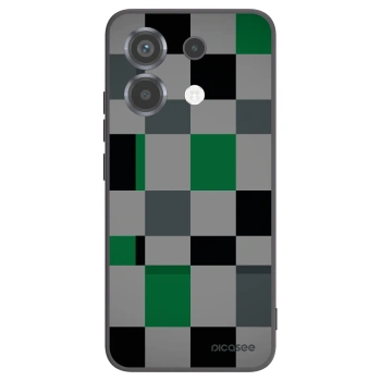 Picasee crna silikonska maskica za Xiaomi Poco X6 - Block Grid