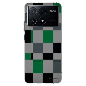 Picasee silikonska prozirna maskica za Xiaomi Poco X6 Pro - Block Grid