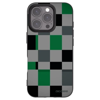 Picasee crna silikonska maskica za Apple iPhone 16 Pro - Block Grid