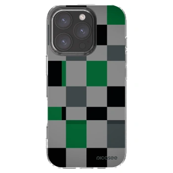 Picasee silikonska prozirna maskica za Apple iPhone 16 Pro - Block Grid