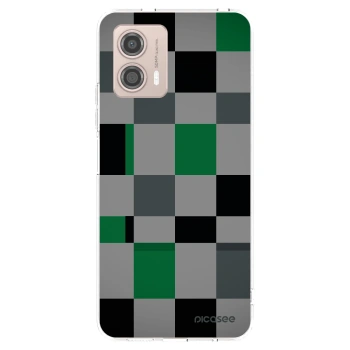 Picasee silikonska prozirna maskica za Motorola Moto G53 5G - Block Grid