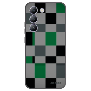 Picasee crna silikonska maskica za Vivo V40 SE 5G - Block Grid