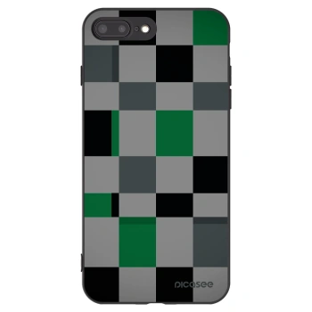 Picasee crna silikonska maskica za Apple iPhone 7 Plus - Block Grid
