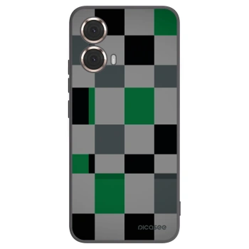 Picasee crna silikonska maskica za Motorola Moto G85 - Block Grid