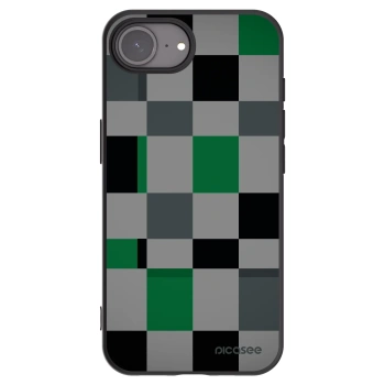 Picasee crna silikonska maskica za Apple iPhone 16e - Block Grid