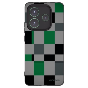 Picasee crna silikonska maskica za Xiaomi Redmi Note 14 5G - Block Grid