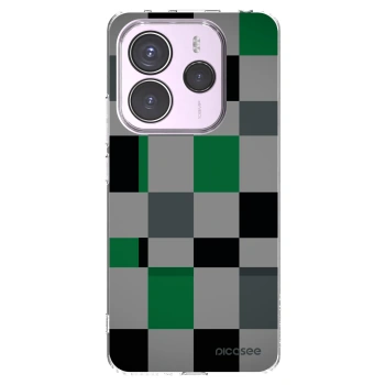 Picasee silikonska prozirna maskica za Xiaomi Redmi Note 14 5G - Block Grid