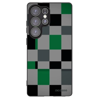 Picasee crna silikonska maskica za Samsung Galaxy S25 Ultra 5G - Block Grid