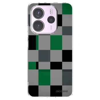 Picasee silikonska prozirna maskica za Xiaomi Redmi Note 14 4G - Block Grid