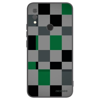 Picasee crna silikonska maskica za Xiaomi Redmi Note 7 - Block Grid