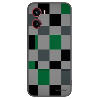 Picasee crna silikonska maskica za Motorola Moto G05 - Block Grid
