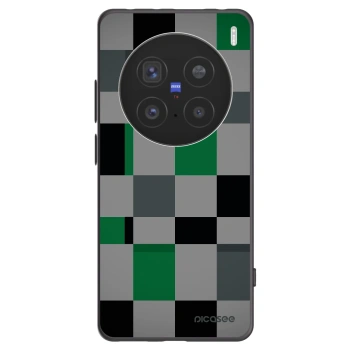 Picasee crna silikonska maskica za Vivo X200 Pro - Block Grid