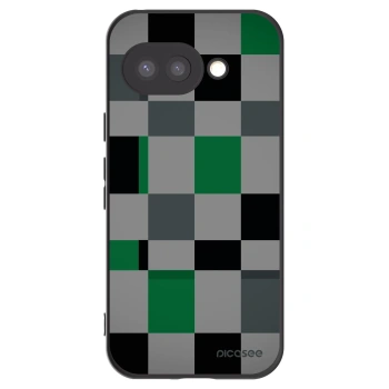Picasee crna silikonska maskica za Google Pixel 9a - Block Grid