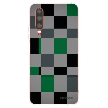 Picasee silikonska prozirna maskica za Huawei P30 - Block Grid