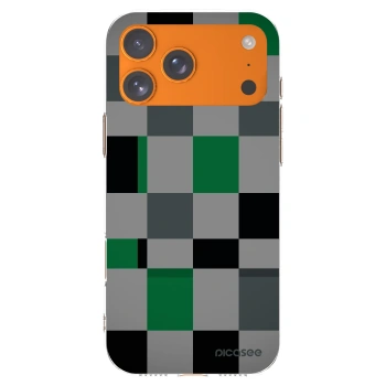 Picasee silikonska prozirna maskica za Apple iPhone 17 Pro Max - Block Grid