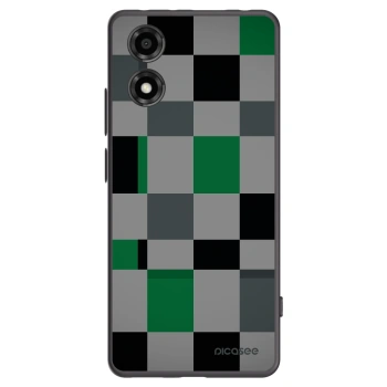 Picasee crna silikonska maskica za Motorola Moto E14 - Block Grid