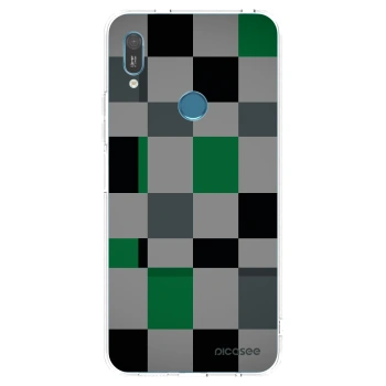 Picasee silikonska prozirna maskica za Huawei Y6 2019 - Block Grid