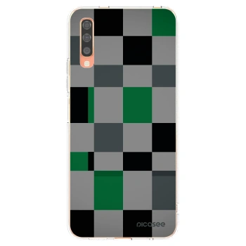 Picasee silikonska prozirna maskica za Samsung Galaxy A70 A705F - Block Grid