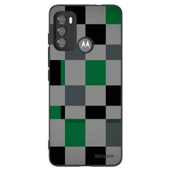 Picasee crna silikonska maskica za Motorola Edge 60 5G - Block Grid