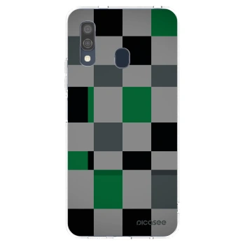 Picasee silikonska prozirna maskica za Samsung Galaxy A40 A405F - Block Grid