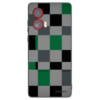Picasee crna silikonska maskica za Motorola Edge 50 Fusion - Block Grid