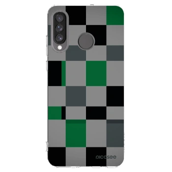 Picasee silikonska prozirna maskica za Huawei P30 Lite - Block Grid