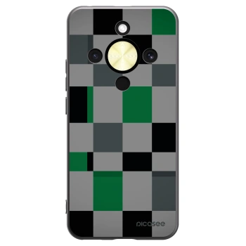 Picasee crna silikonska maskica za Honor Magic8 Lite 5G - Block Grid