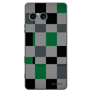 Picasee crna silikonska maskica za Sony Xperia 10 VII - Block Grid