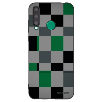 Picasee crna silikonska maskica za Honor 20 Lite - Block Grid