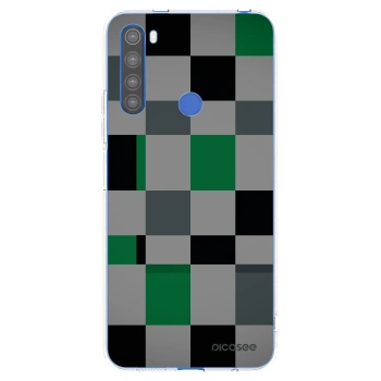 Picasee silikonska prozirna maskica za Xiaomi Redmi Note 8T - Block Grid