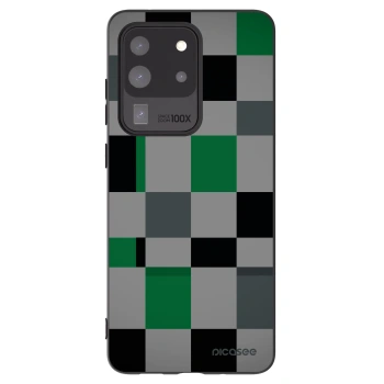 Picasee crna silikonska maskica za Samsung Galaxy S20 Ultra 5G G988F - Block Grid